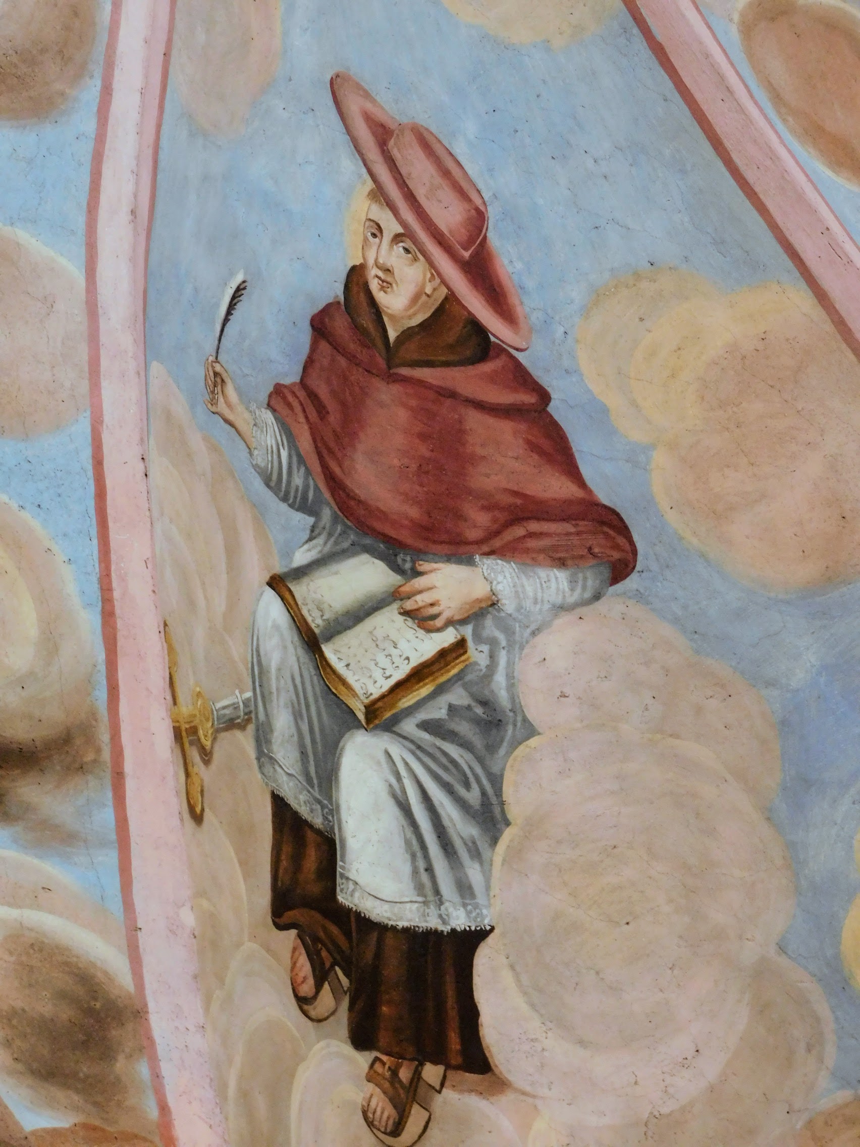 fresk św. Mateusza po konserwacji