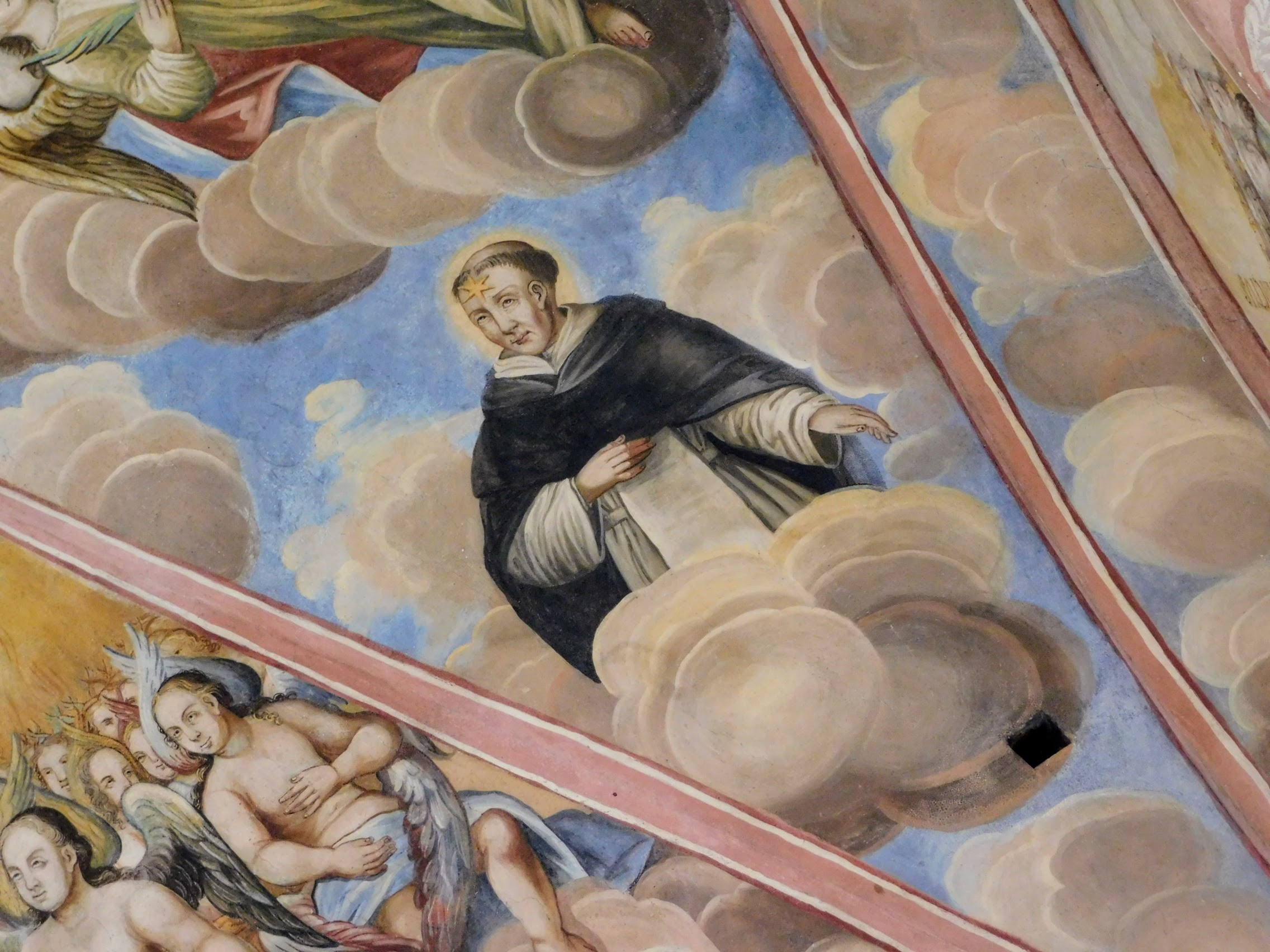 św. Dominik - fresk po konserwacji